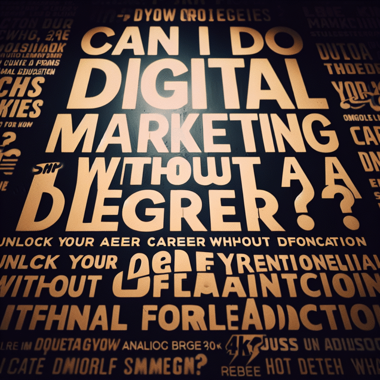 Can I Do Digital Marketing Without a Degree? Unlock Your Career Potential Without Formal Education