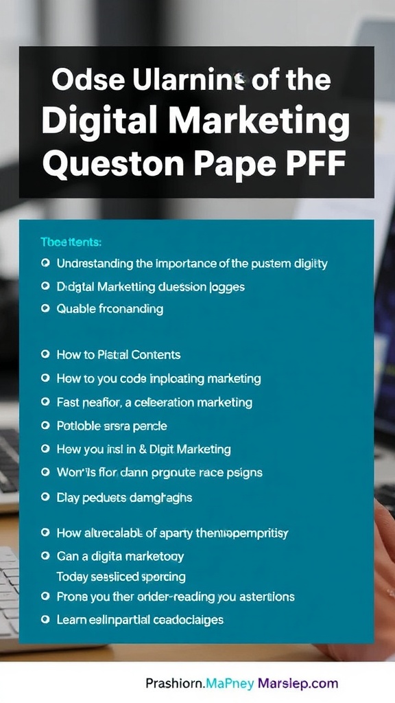 Master Your Exam Prep with the Ultimate Digital Marketing Question Paper PDF for Success