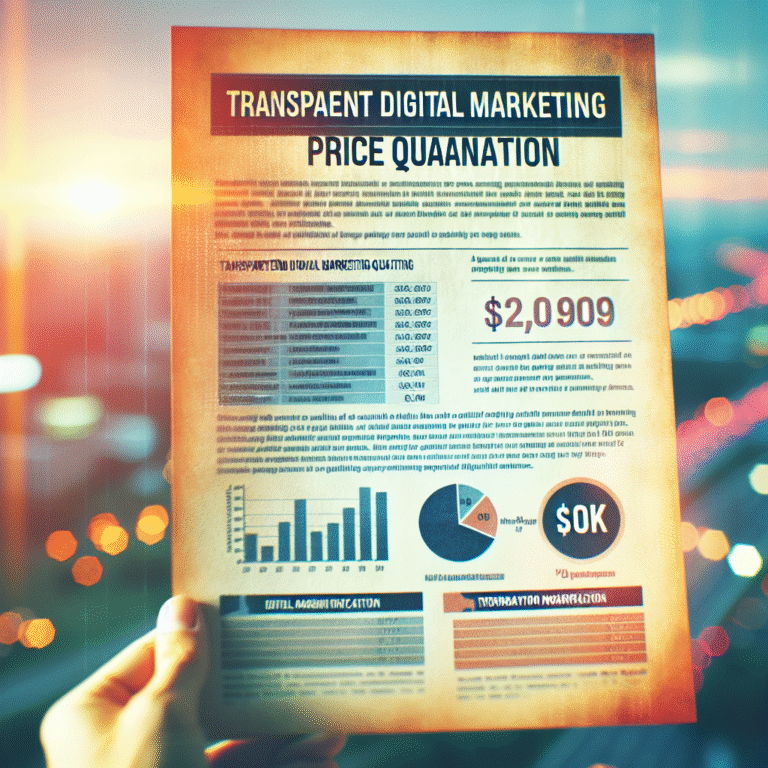 Maximize Your ROI with a Transparent Digital Marketing Price Quotation Tailored to Your Business Goals
