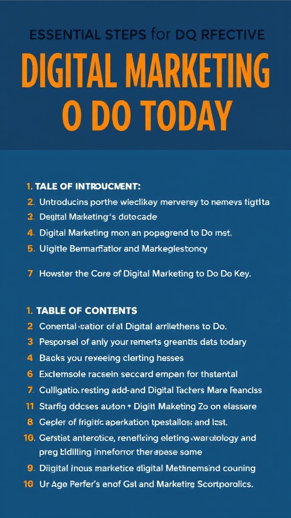 Essential Steps for Effective Digital Marketing to Do Today: Boost Engagement and Maximize ROI