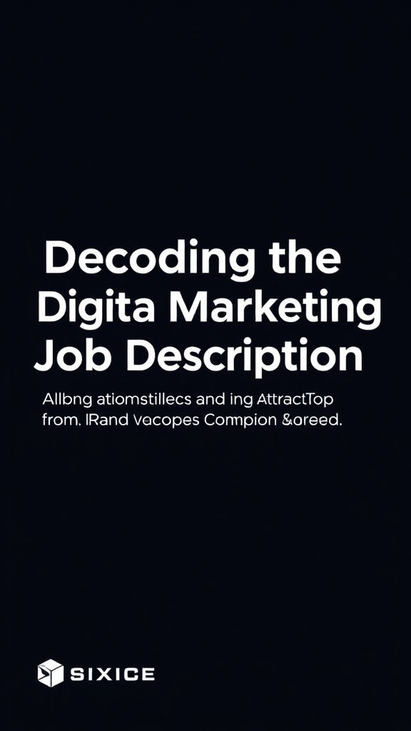Decoding the Digital Marketing Job Description: Key Insights to Attract Top Talent and Boost Campaign Success