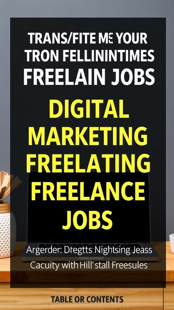 Transform Your Income and Flexibility with High-Demand Digital Marketing Freelance Jobs